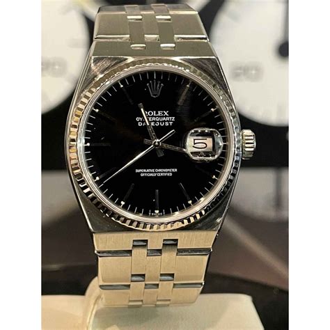 rolex oyster perpetual datejust quadrante nero|rolex datejust oysterquartz 17014.